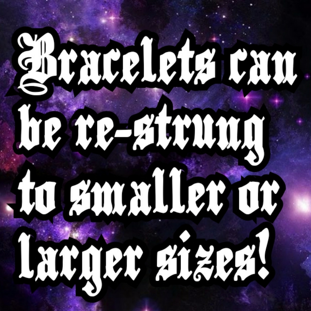 🌙🖤Bat Charm Stone Bracelet - Picture 14 of 15